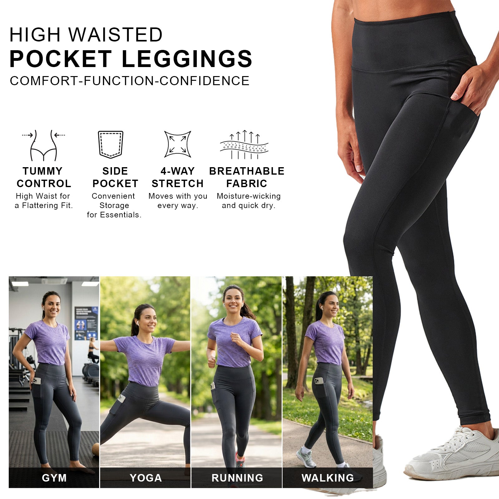 Tombo Ladies Core Pocket Leggings