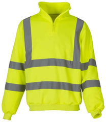 Yoko HiVis Zip Neck Sweatshirt