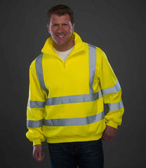 Yoko HiVis Zip Neck Sweatshirt