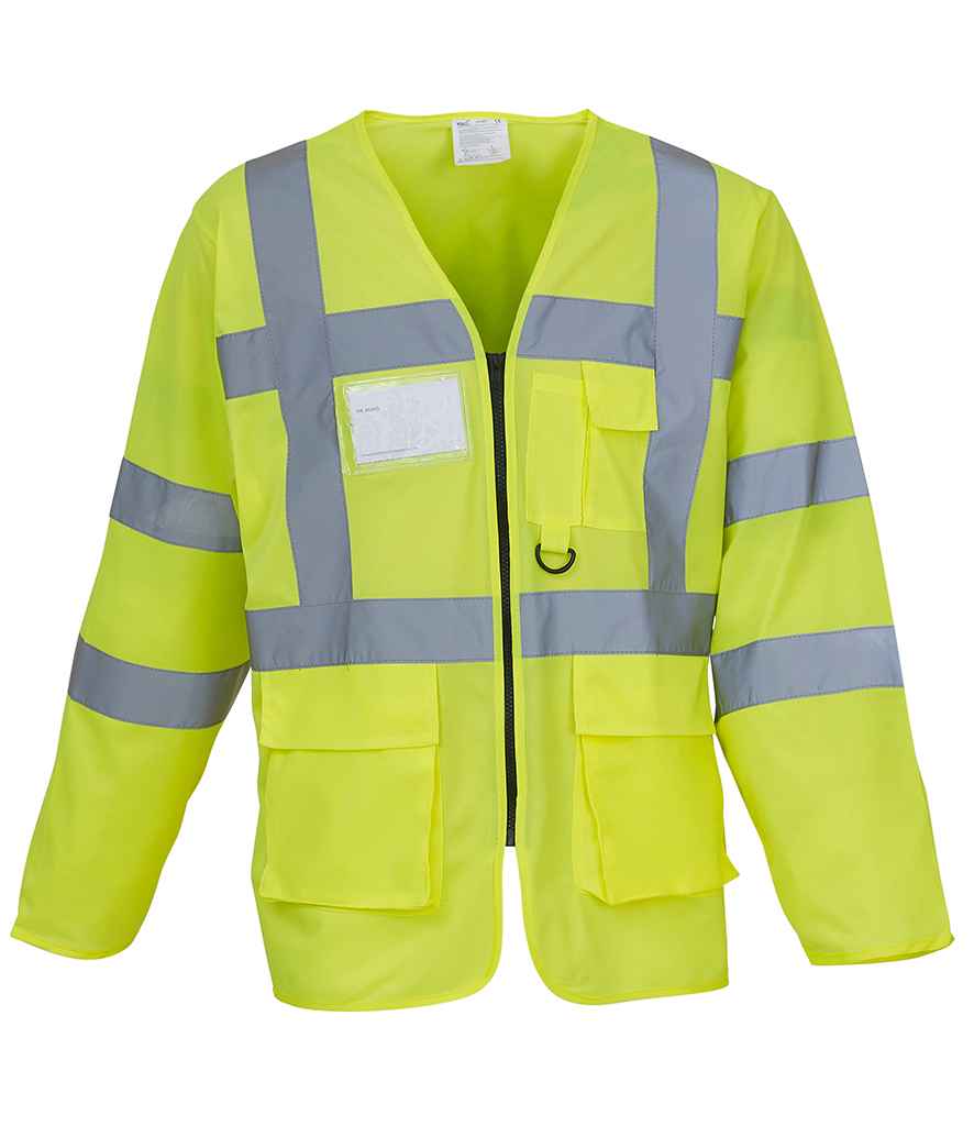 Yoko HiVis Executive Long Sleeve Waistcoat
