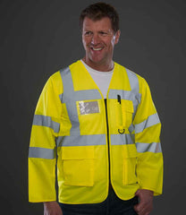 Yoko HiVis Executive Long Sleeve Waistcoat