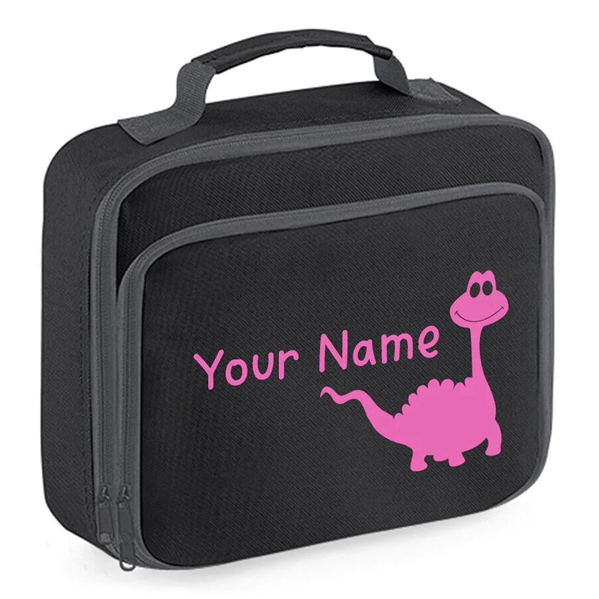 Personalised Lunch Bag Boys Dinosaur School Insulated Childrens Snack Box Gif