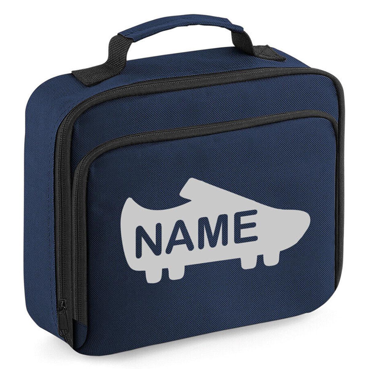 Personalised School Lunch Bag Football Insulated Snack Box Boys Girls Kids Gift