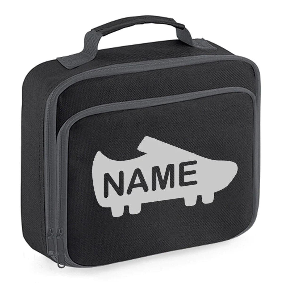 Personalised School Lunch Bag Football Insulated Snack Box Boys Girls Kids Gift