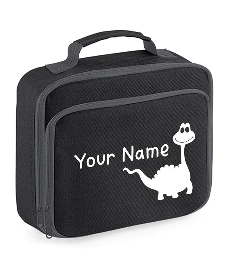 Personalised Lunch Bag Boys Dinosaur School Insulated Childrens Snack Box Gif