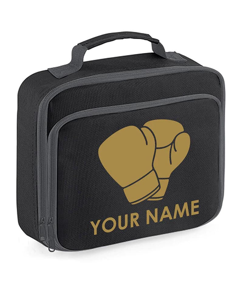 Personalised School Lunch Bag Boxing Insulated Snack Box Boys Girls Kids Gift