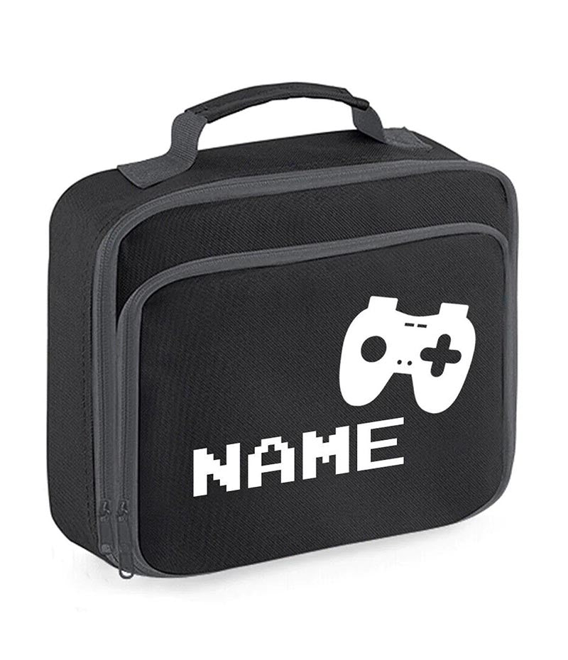 Personalised Gamer Lunch Bag Kids Boys School Insulated Childrens Snack Box