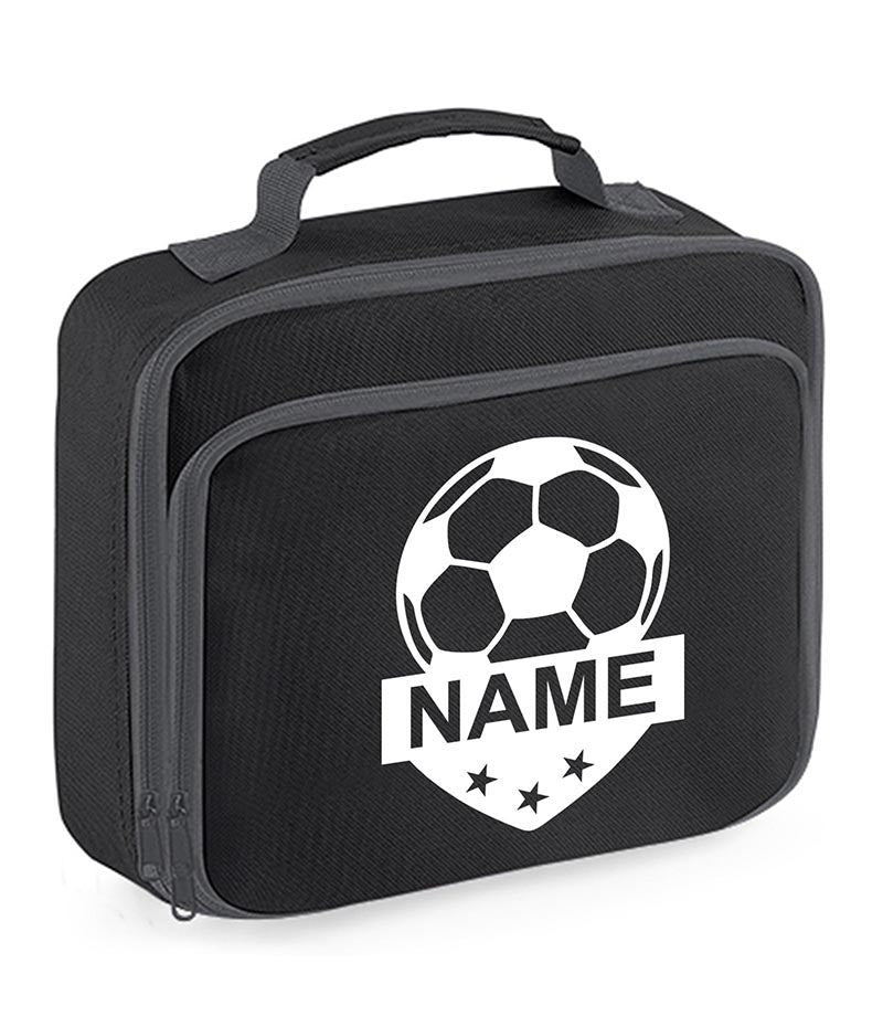 Personalised Football Name Lunch Bag Boys Girls Insulated Children School Dinner Box