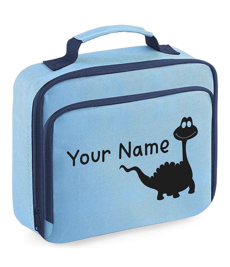 Personalised Lunch Bag Boys Dinosaur School Insulated Childrens Snack Box Gif