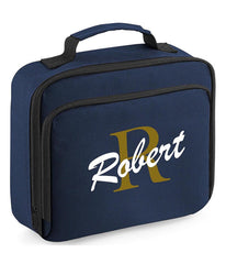 Personalised Initial Lunch Bag Boys Girls Insulated Childrens School Dinner Box