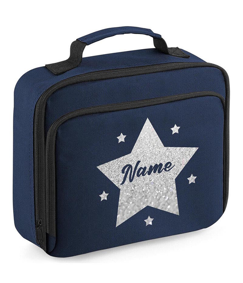 Personalised School Lunch Bag Insulated Snack Box Childrens Star Boys Girls Gift