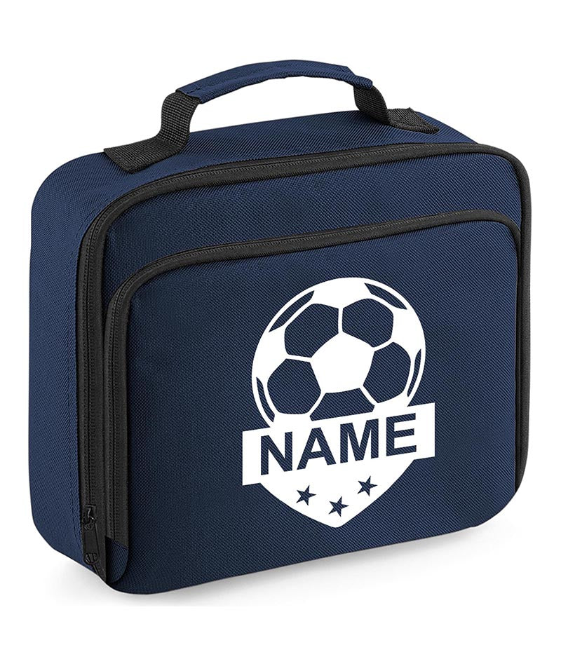 Personalised Football Name Lunch Bag Boys Girls Insulated Children School Dinner Box