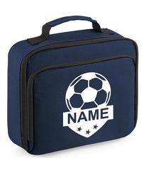 Personalised Football Name Lunch Bag Boys Girls Insulated Children School Dinner Box