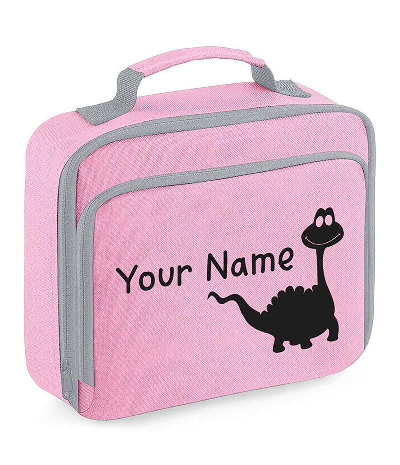 Personalised Lunch Bag Boys Dinosaur School Insulated Childrens Snack Box Gif
