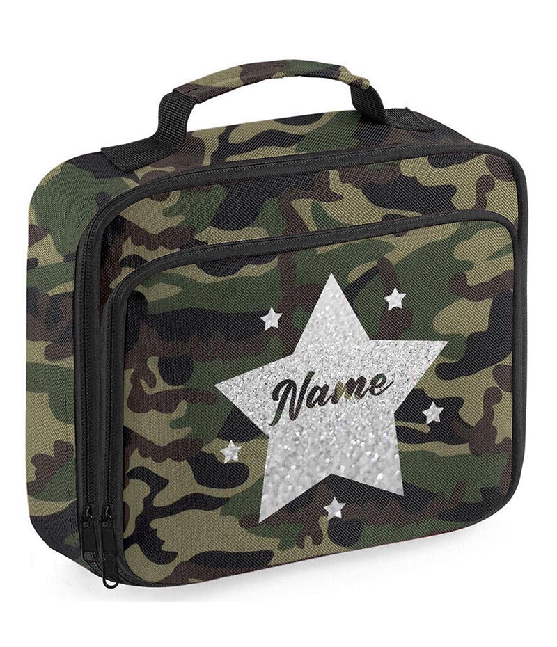 Personalised School Lunch Bag Insulated Snack Box Childrens Star Boys Girls Gift