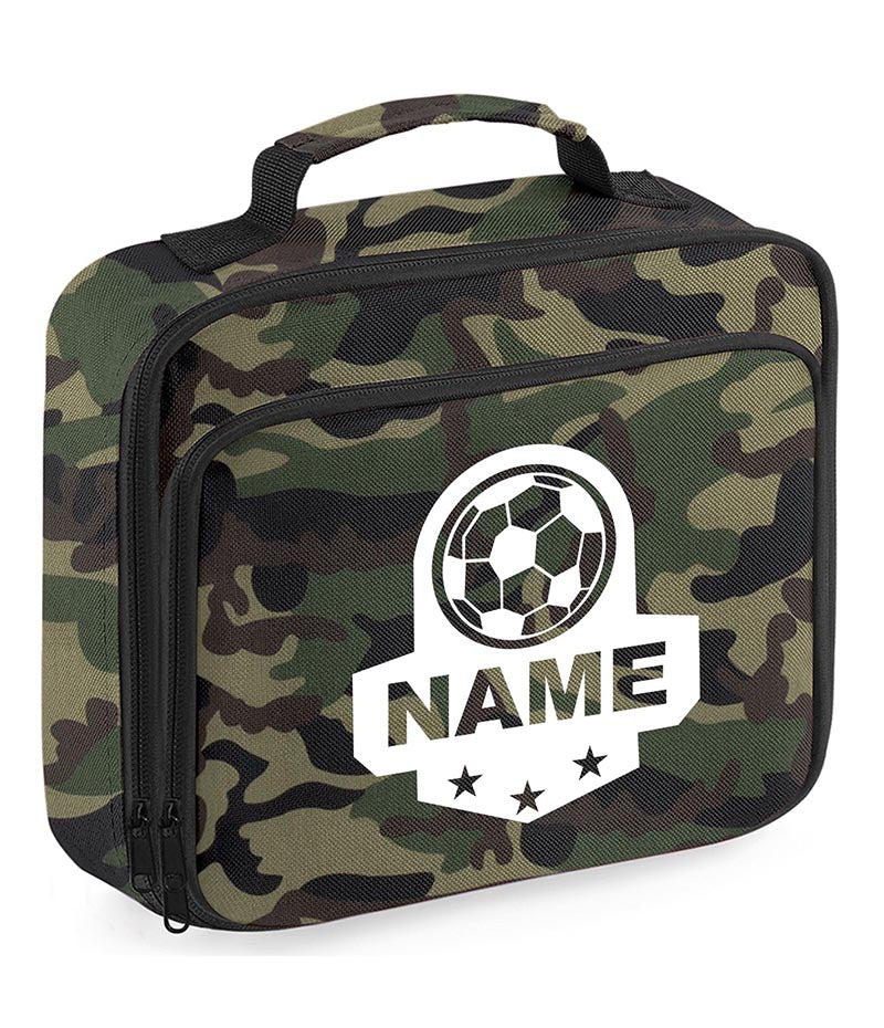 Personalised Football Name Lunch Bag Boys Girls Insulated Children School Dinner Box