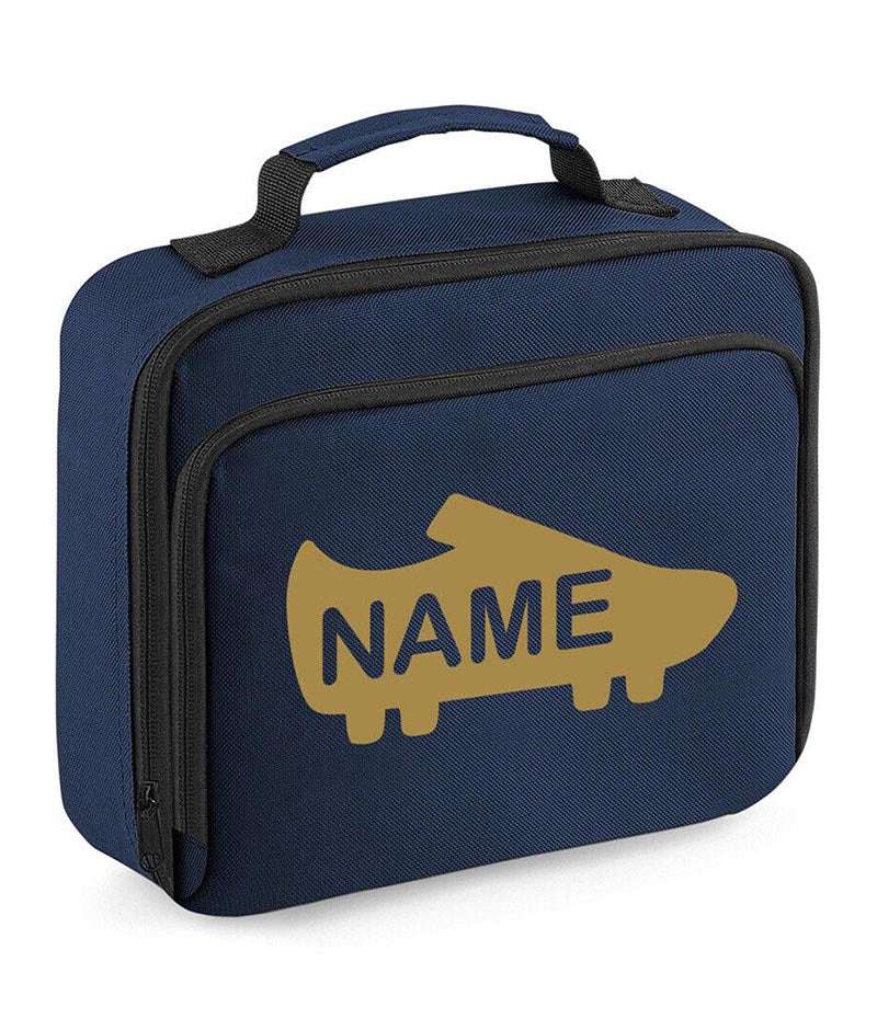 Personalised School Lunch Bag Football Insulated Snack Box Boys Girls Kids Gift