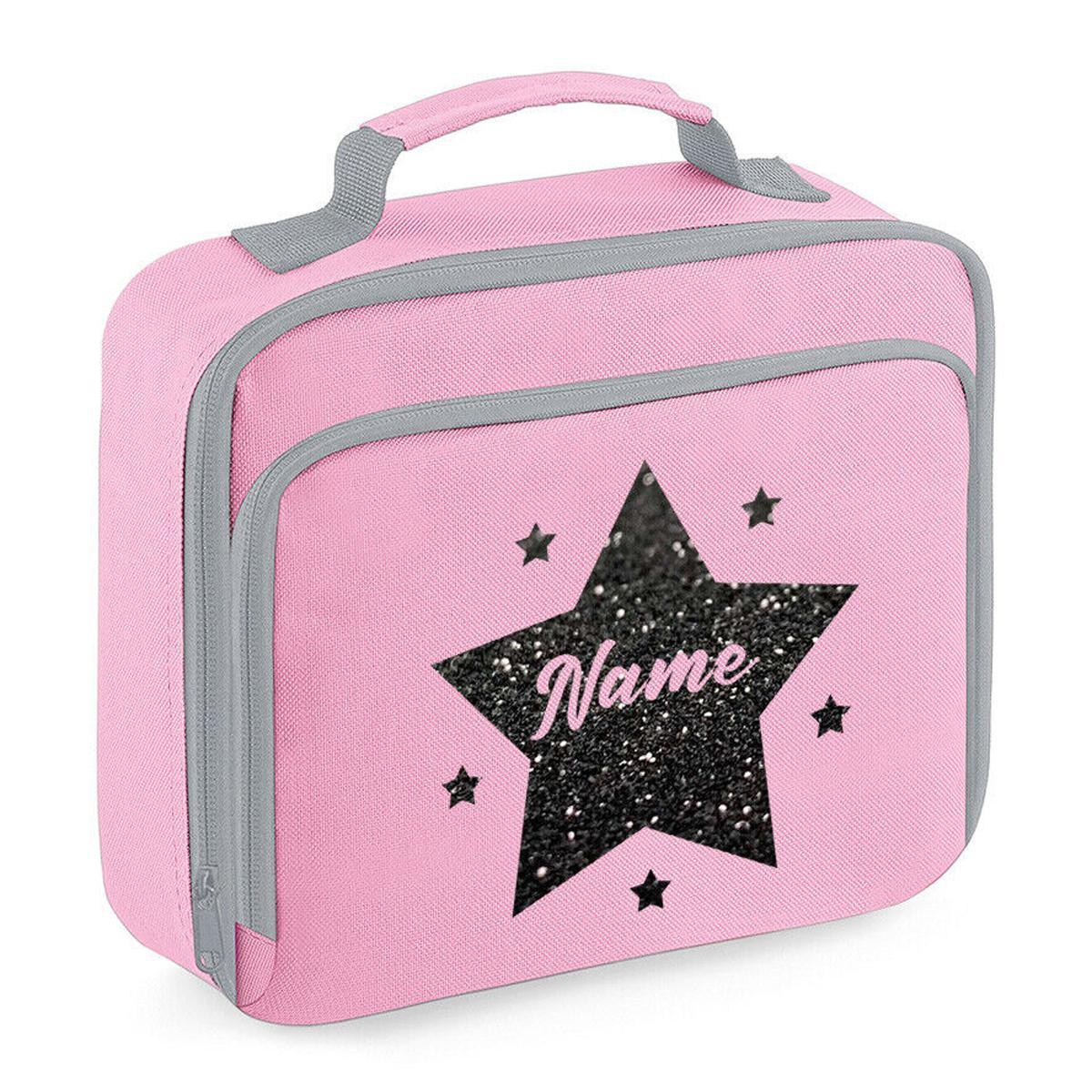 Personalised School Lunch Bag Insulated Snack Box Childrens Star Boys Girls Gift