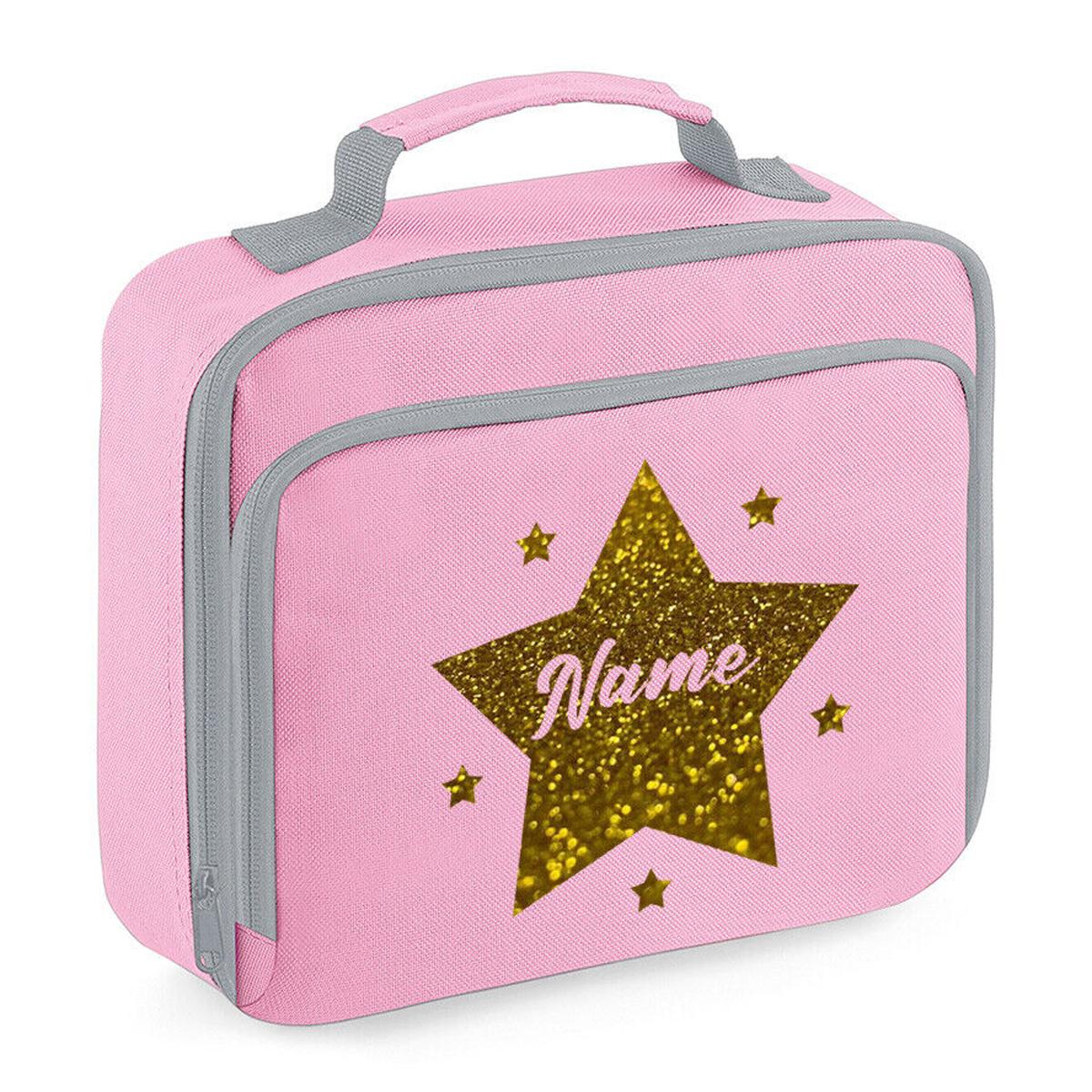 Personalised School Lunch Bag Insulated Snack Box Childrens Star Boys Girls Gift