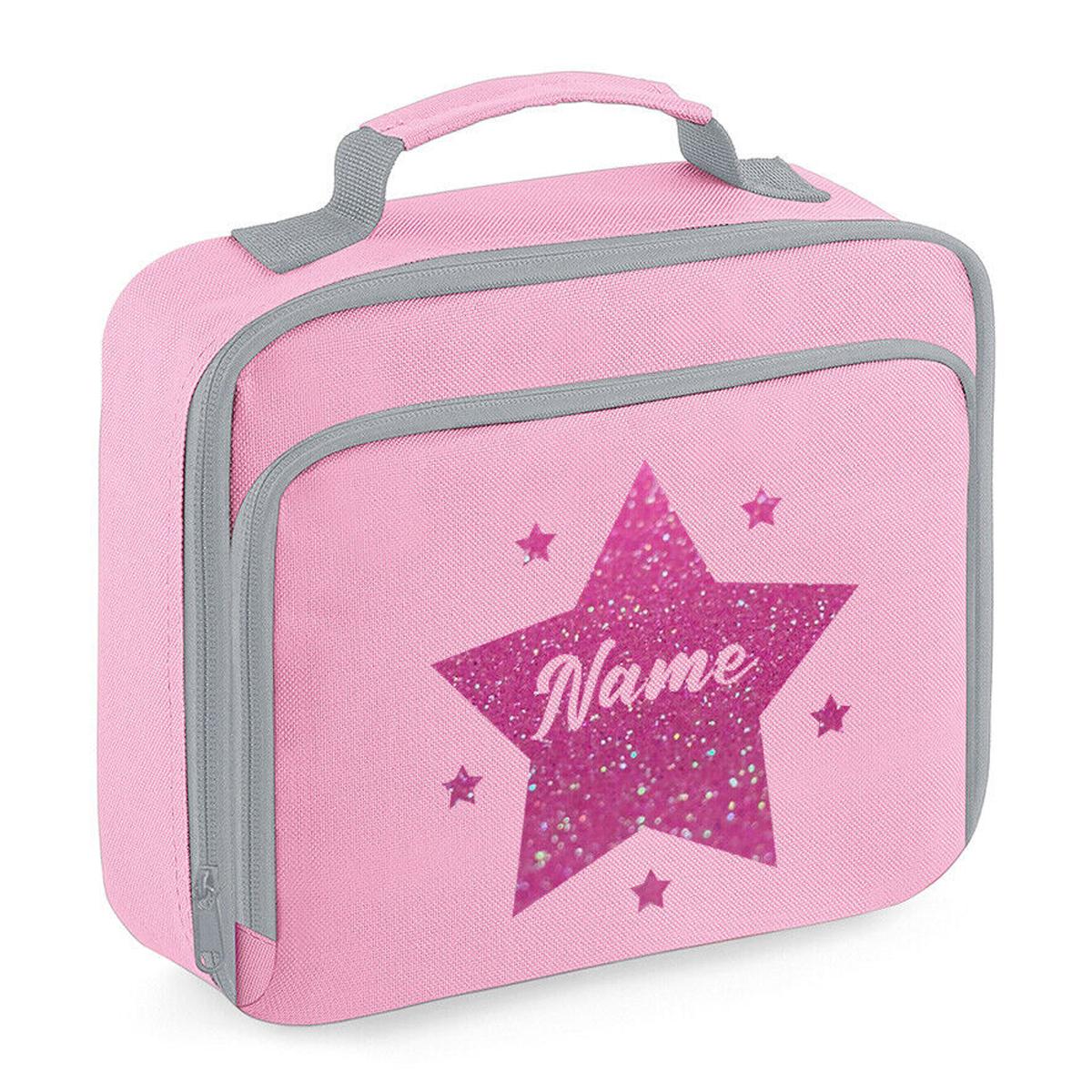 Personalised School Lunch Bag Insulated Snack Box Childrens Star Boys Girls Gift