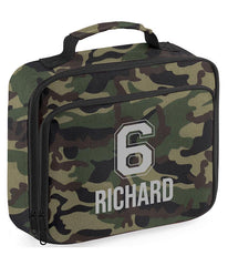 Personalised School Lunch Bag Kids Insulated Football Kids Name Number Snack Box