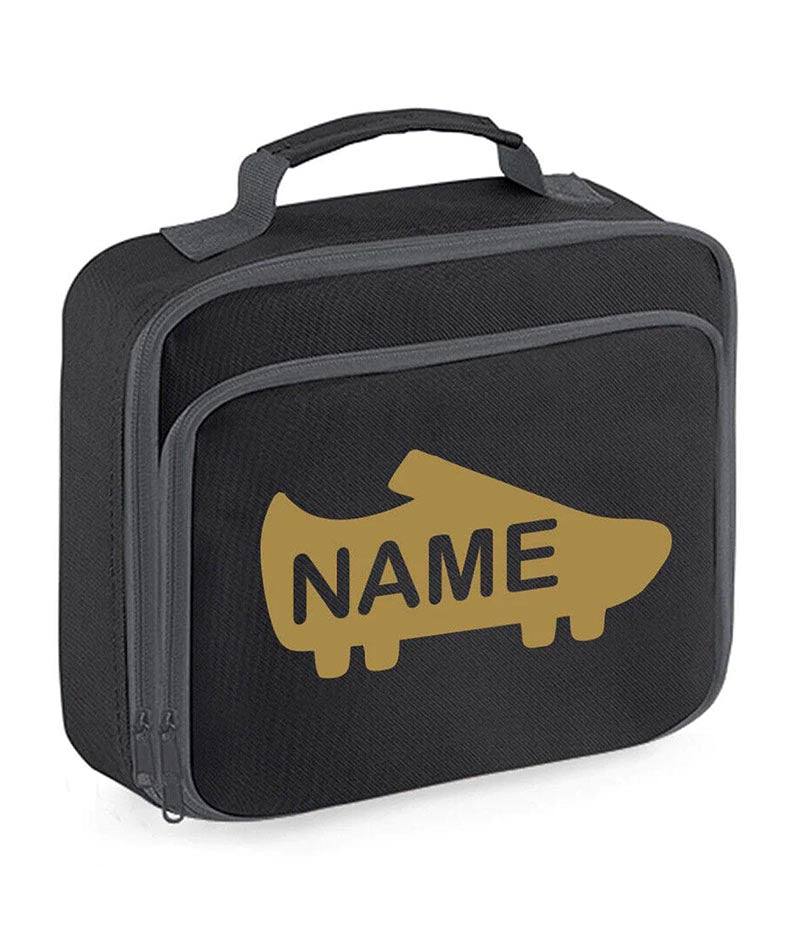 Personalised School Lunch Bag Football Insulated Snack Box Boys Girls Kids Gift