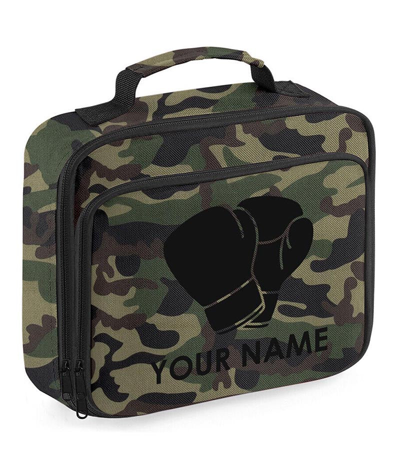 Personalised School Lunch Bag Boxing Insulated Snack Box Boys Girls Kids Gift