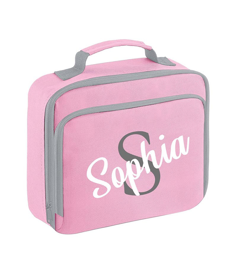 Personalised Initial Lunch Bag Boys Girls Insulated Children School Dinner Box
