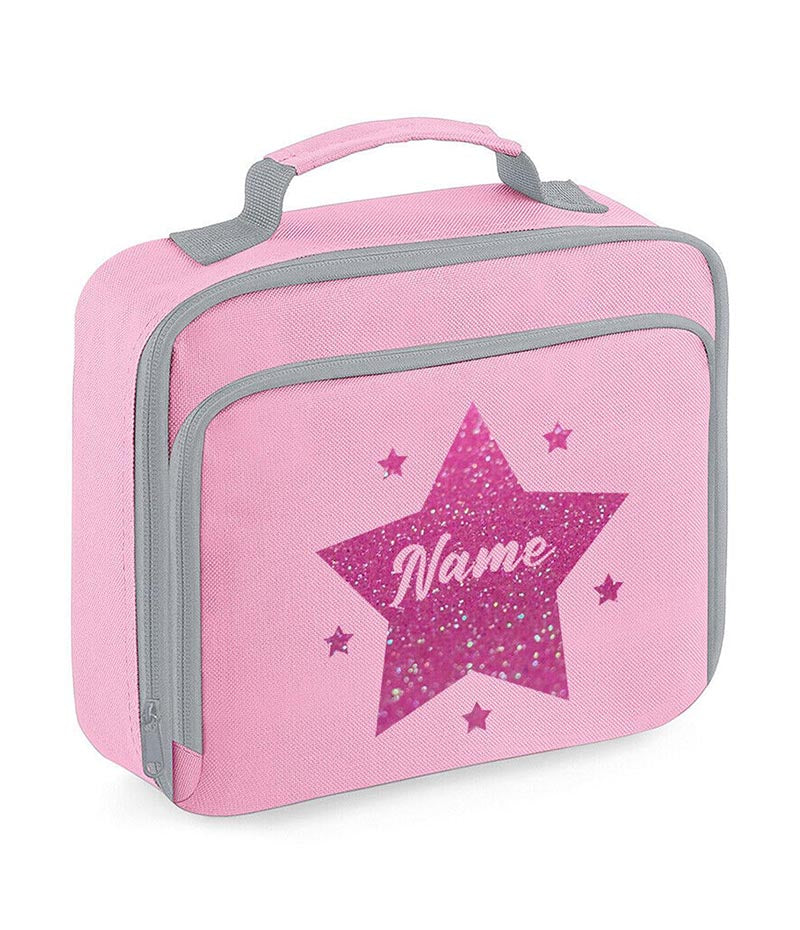 Personalised School Lunch Bag Insulated Snack Box Childrens Star Boys Girls Gift