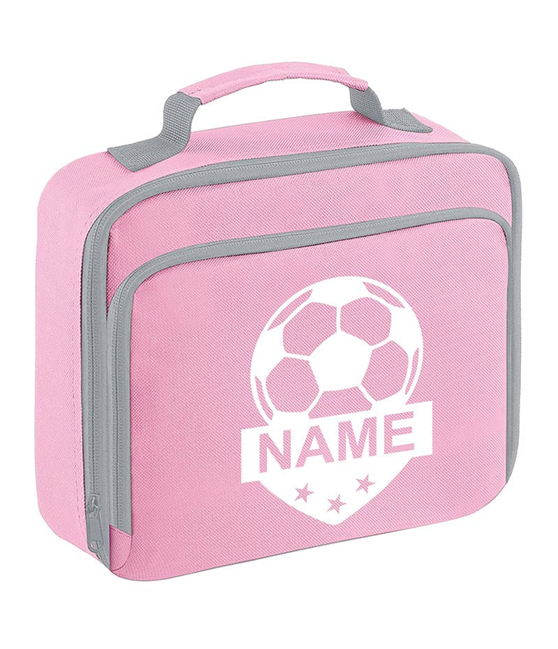 Personalised Football Name Lunch Bag Boys Girls Insulated Children School Dinner Box