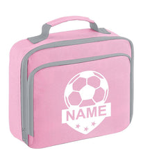 Personalised Football Name Lunch Bag Boys Girls Insulated Children School Dinner Box