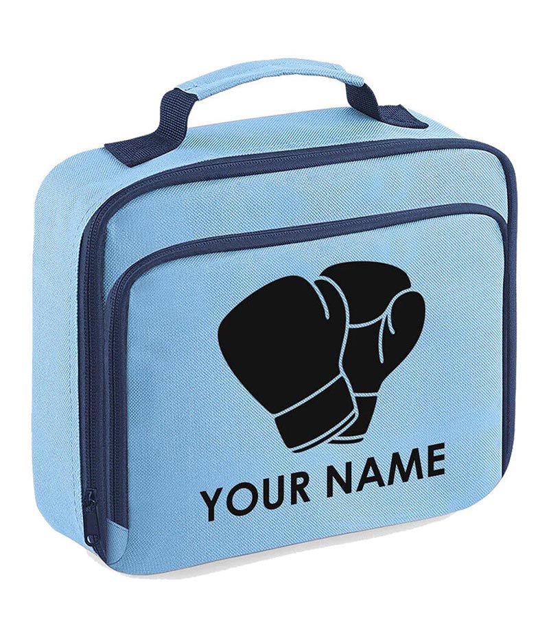 Personalised School Lunch Bag Boxing Insulated Snack Box Boys Girls Kids Gift