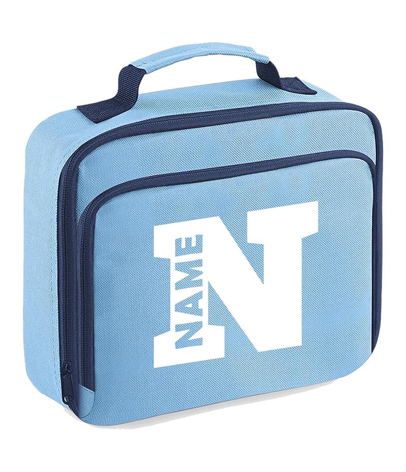 Personalised Name Lunch Bag Boys Girls Insulated Children School Dinner Box