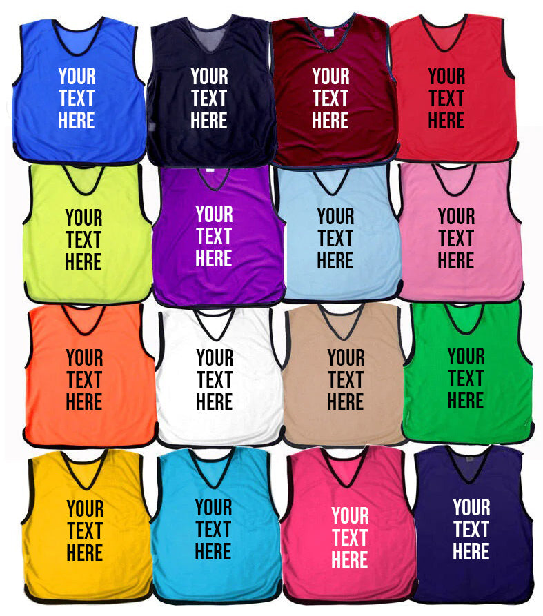 Personalised Football Training Bibs Unisex Vest